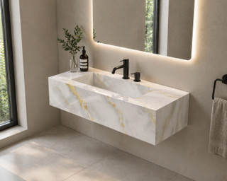 روشویی سرامیکی دیواری CERAMADE سایز ۸۰ سانتیمتر